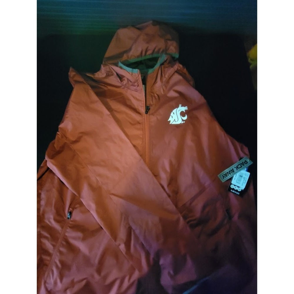 NWT - Washington State University  Men's Pack Away Rain Coat - Size XXL